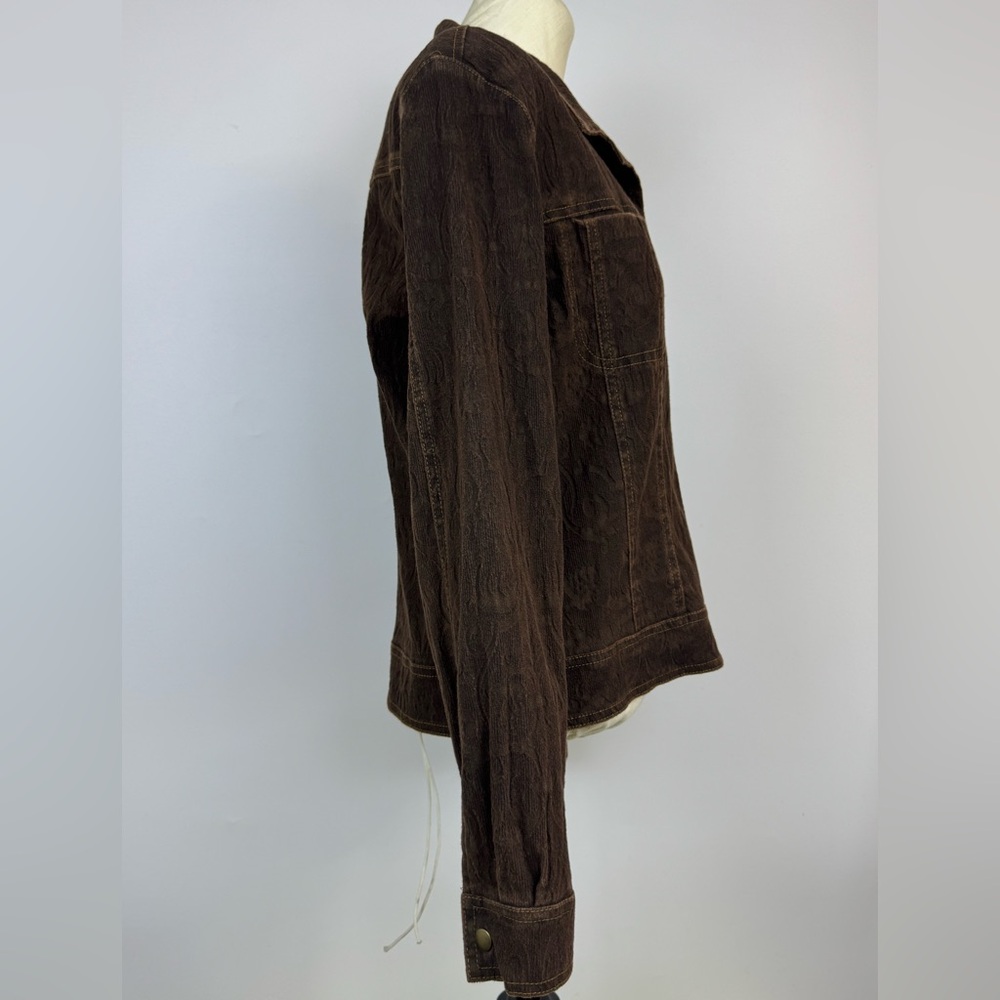 Equestrian 
Brown Women's Button-Front Jacket - Picture 3 of 16